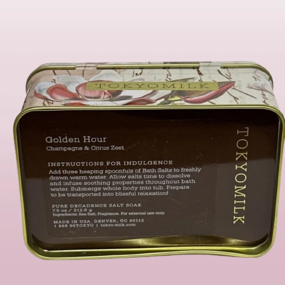 Tokyomilk Golden Hour Salt Soak No.32 Champagne Citrus Spa Gift NWT
